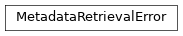 Inheritance diagram of MetadataRetrievalError